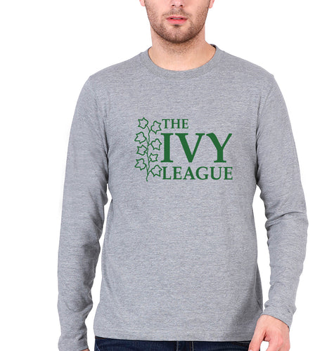 Ivy League Full Sleeves T-Shirt for Men-GREY-Ektarfa.online