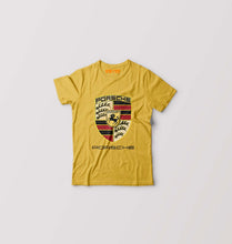 Load image into Gallery viewer, Porsche Logo Kids T-Shirt for Boy/Girl-Golden Yellow-Ektarfa.online
