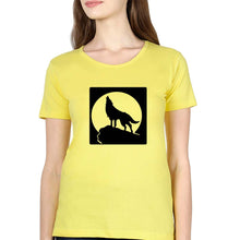 Load image into Gallery viewer, Wolf T-Shirt for Women-Yellow-Ektarfa.online
