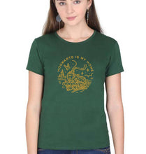 Load image into Gallery viewer, Harry Potter Hogwarts T-Shirt for Women-Dark Green-Ektarfa.online
