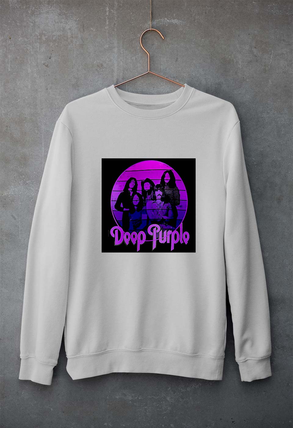Deep Purple Unisex Sweatshirt for Men/Women-Grey Melange-Ektarfa.online