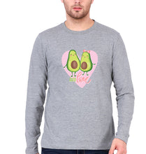 Load image into Gallery viewer, Avocado Love Full Sleeves T-Shirt for Men-GREY-Ektarfa.online
