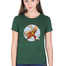 Load image into Gallery viewer, Tintin T-Shirt for Women-Dark Green-Ektarfa.online
