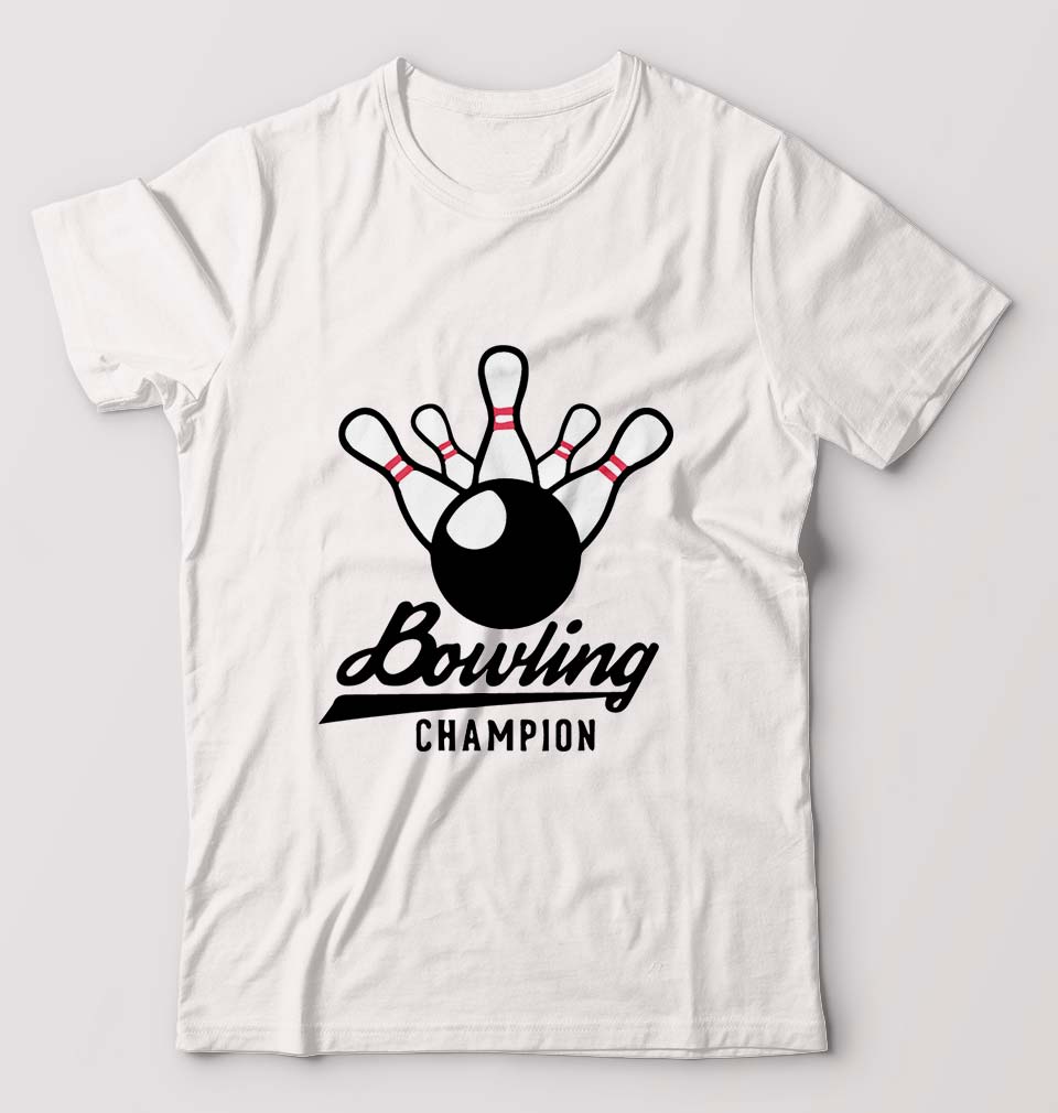 Bowling Champion T-Shirt for Men-White-Ektarfa.online