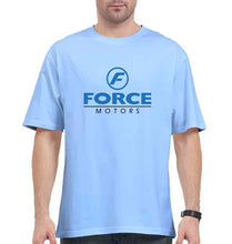 Load image into Gallery viewer, Force Motors Oversized T-Shirt for Men-Baby Blue-Ektarfa.online
