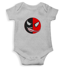 Load image into Gallery viewer, Venom VS Spiderman Kids Romper Kids Romper For Baby Boy/Girl-0-5 Months(18 Inches)-Grey-Ektarfa.online
