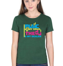 Load image into Gallery viewer, Music T-Shirt for Women-Dark Green-Ektarfa.online
