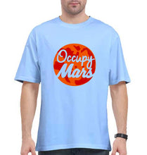Load image into Gallery viewer, Occupy Mars Elon Musk Oversized T-Shirt for Men-Baby Blue-Ektarfa.online
