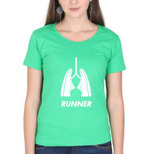 Load image into Gallery viewer, Runner Running T-Shirt for Women-flag green-Ektarfa.online
