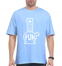Load image into Gallery viewer, Bong Oversized T-Shirt for Men-Baby Blue-Ektarfa.online
