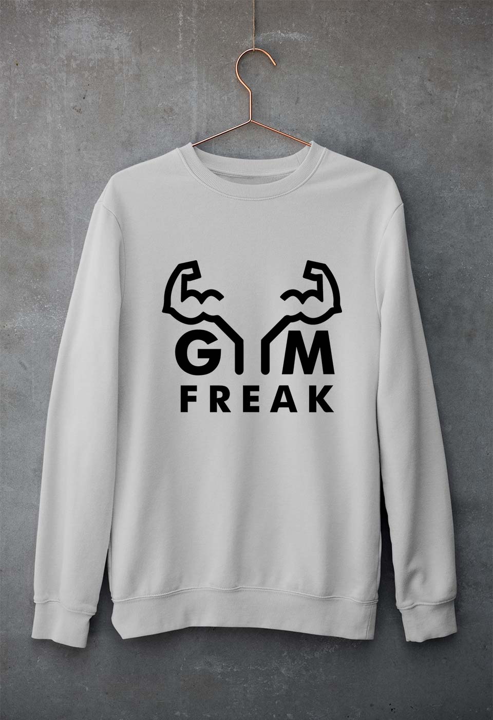 Gym Unisex Sweatshirt for Men/Women-Grey Melange-Ektarfa.online