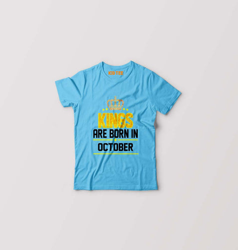 Kings Are Born In October Kids T-Shirt for Boy/Girl-Ektarfa.online