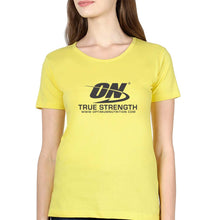 Load image into Gallery viewer, optimum nutrition T-Shirt for Women-Yellow-Ektarfa.online

