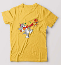 Load image into Gallery viewer, Tom and Jerry T-Shirt for Men-Golden Yellow-Ektarfa.online
