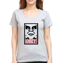 Load image into Gallery viewer, Obey T-Shirt for Women-Grey Melange-Ektarfa.online
