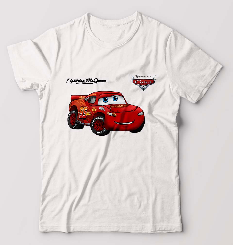 Lightning McQueen T-Shirt for Men-White-Ektarfa.online
