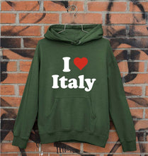Load image into Gallery viewer, I Love Italy Unisex Hoodie for Men/Women-Dark Green-Ektarfa.online
