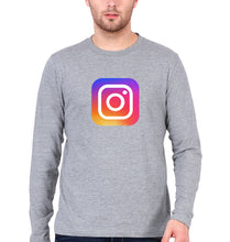 Load image into Gallery viewer, Instagram Full Sleeves T-Shirt for Men-Grey Melange-Ektarfa.online
