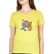 Load image into Gallery viewer, Tom and Jerry T-Shirt for Women-Yellow-Ektarfa.online
