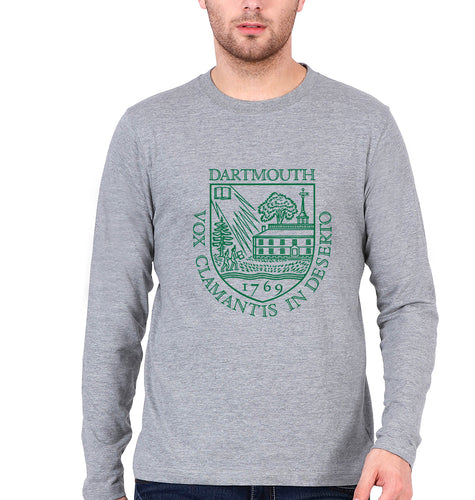 Dartmouth College Full Sleeves T-Shirt for Men-GREY-Ektarfa.online