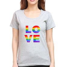 Load image into Gallery viewer, Love Pride T-Shirt for Women-Grey Melange-Ektarfa.online
