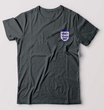 Load image into Gallery viewer, England Football T-Shirt for Men-S(38 Inches)-Steel grey-Ektarfa.online
