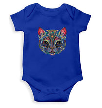 Load image into Gallery viewer, Psychedelic Cat Kids Romper Kids Romper For Baby Boy/Girl-0-5 Months(18 Inches)-Royal Blue-Ektarfa.online
