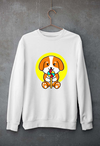 Puppy Unisex Sweatshirt for Men/Women-White-Ektarfa.online