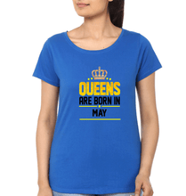 Load image into Gallery viewer, Queens Are Born In May T-Shirt for Women-Royal Blue-Ektarfa.online
