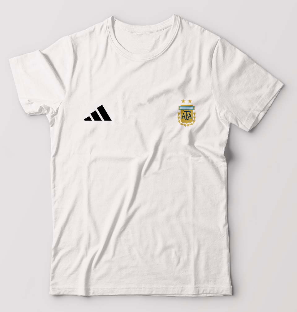 Argentina Football T-Shirt for Men-White-Ektarfa.online