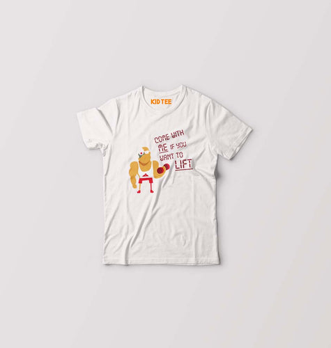Gym Kids T-Shirt for Boy/Girl-White-Ektarfa.online