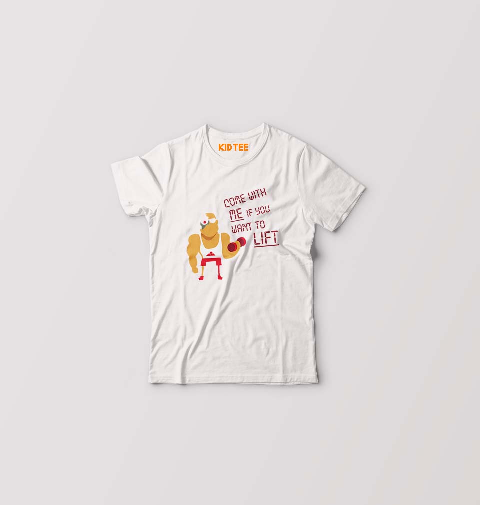 Gym Kids T-Shirt for Boy/Girl-White-Ektarfa.online