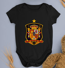 Load image into Gallery viewer, Spain Football Kids Romper For Baby Boy/Girl-Black-Ektarfa.online

