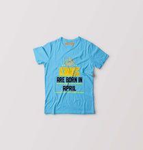 Load image into Gallery viewer, Kings Are Born In April Kids T-Shirt for Boy/Girl-Light Blue-Ektarfa.online
