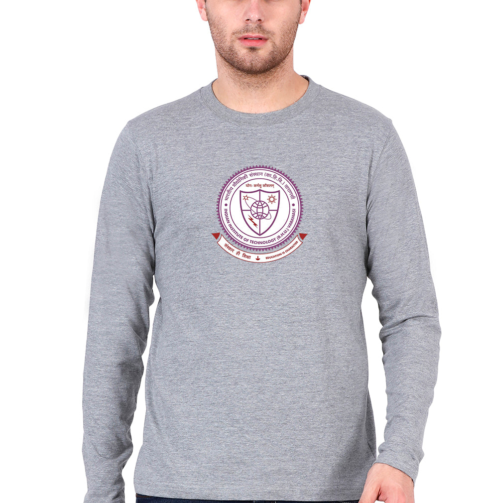 IIT (BHU) Varanasi Full Sleeves T-Shirt for Men-Grey Melange-Ektarfa.online