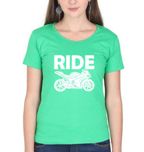 Load image into Gallery viewer, Ride Superbike T-Shirt for Women-flag green-Ektarfa.online
