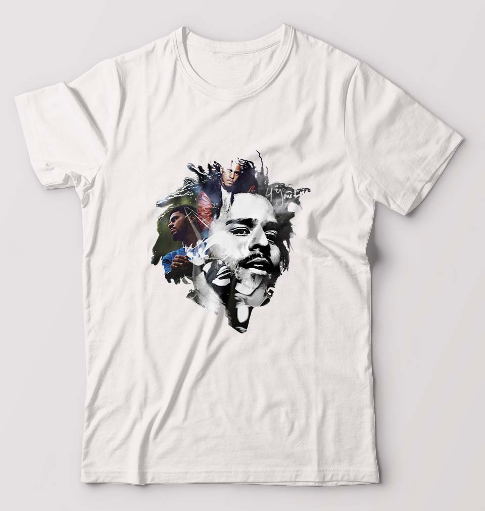 J. Cole T-Shirt for Men-White-Ektarfa.online