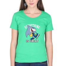 Load image into Gallery viewer, Shark T-Shirt for Women-Flag Green-Ektarfa.online
