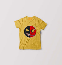 Load image into Gallery viewer, Venom VS Spiderman Kids T-Shirt for Boy/Girl-Golden Yellow-Ektarfa.online
