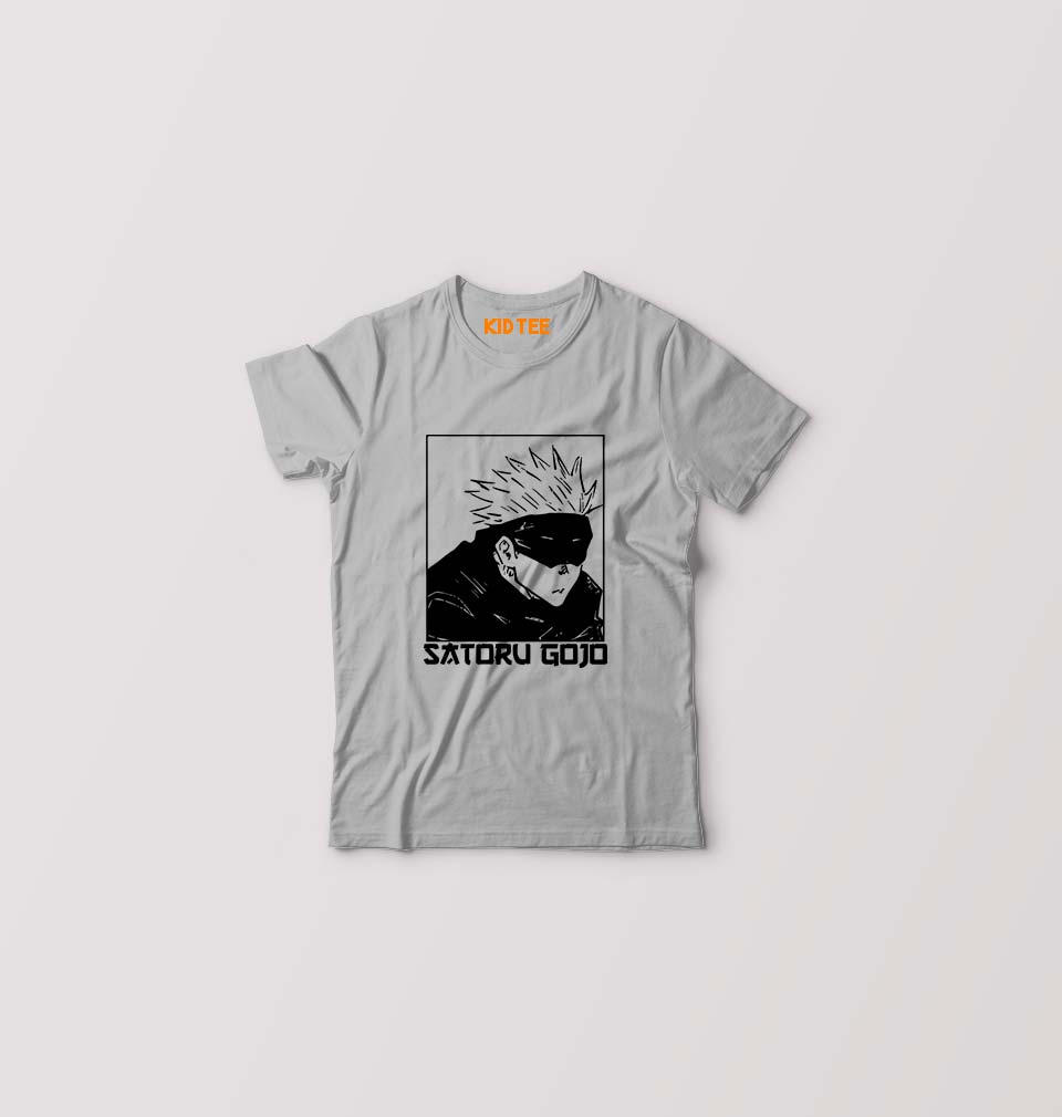 Gojo Satoru Anime Kids T-Shirt for Boy/Girl-Grey-Ektarfa.online