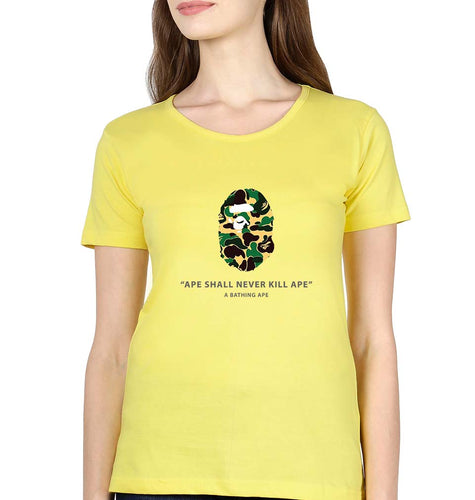 A Bathing Ape T-Shirt for Women-Yellow-Ektarfa.online