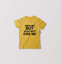 Load image into Gallery viewer, Adore Me But dont Kiss Me Kids T-Shirt for Boy/Girl-Golden Yellow-Ektarfa.online
