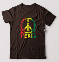 Load image into Gallery viewer, Bob Marley Peace T-Shirt for Men-Coffee brown-Ektarfa.online
