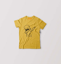 Load image into Gallery viewer, Dab Marshmello Kids T-Shirt for Boy/Girl-Golden Yellow-Ektarfa.online
