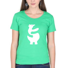 Load image into Gallery viewer, Hippo Dolphin Hug T-Shirt for Women-flag green-Ektarfa.online
