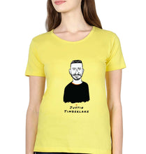 Load image into Gallery viewer, Justin Timberlake T-Shirt for Women-Yellow-Ektarfa.online

