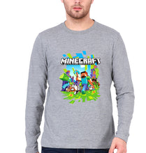 Load image into Gallery viewer, Minecraft Full Sleeves T-Shirt for Men-GREY-Ektarfa.online
