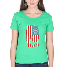 Load image into Gallery viewer, Deer T-Shirt for Women-flag green-Ektarfa.online
