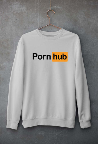Porn Hub Unisex Sweatshirt for Men/Women-S(40 Inches)-Grey Melange-Ektarfa.online