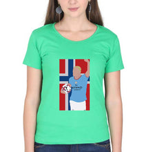 Load image into Gallery viewer, Erling Haaland T-Shirt for Women-flag green-Ektarfa.online

